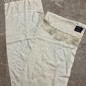Ralph Lauren Cream Fringed Scarf